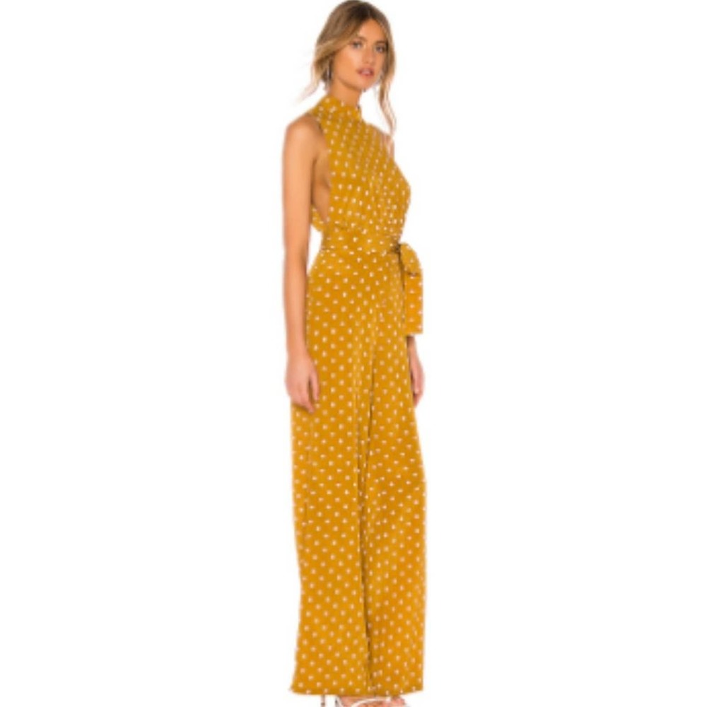 MAJORELLE Fili Jumpsuit in Yellow Dot